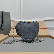 Fortok Balenciaga Le Cagole Heart Bag Grey 17x15x5cm - 5