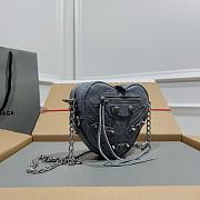 Fortok Balenciaga Le Cagole Heart Bag Grey 17x15x5cm - 4