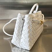 Fortok Bottega Veneta Small East West Andiamo Bag White 29x18x10cm - 5