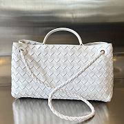 Fortok Bottega Veneta Small East West Andiamo Bag White 29x18x10cm - 6
