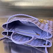 Fortok Bottega Veneta Small East West Andiamo Bag Purple 29x18x10cm - 4