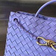 Fortok Bottega Veneta Small East West Andiamo Bag Purple 29x18x10cm - 2