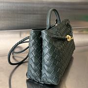 Fortok Bottega Veneta Small East West Andiamo Bag Dark Green 29x18x10cm - 4
