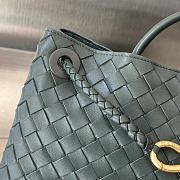 Fortok Bottega Veneta Small East West Andiamo Bag Dark Green 29x18x10cm - 2