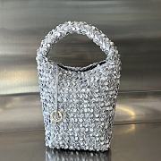 Fortok Bottega Veneta Silver Metallic Cabat Bucket Bag 762687 35.5x21x13cm - 1