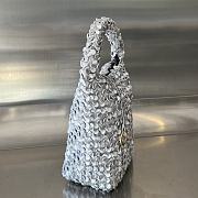 Fortok Bottega Veneta Silver Metallic Cabat Bucket Bag 762687 35.5x21x13cm - 6