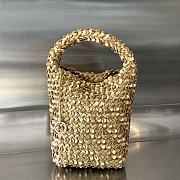 Fortok Bottega Veneta Gold Metallic Cabat Bucket Bag 762687 35.5x21x13cm - 1