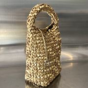 Fortok Bottega Veneta Gold Metallic Cabat Bucket Bag 762687 35.5x21x13cm - 6