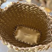 Fortok Bottega Veneta Gold Metallic Cabat Bucket Bag 762687 35.5x21x13cm - 4