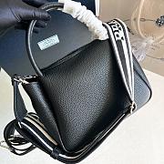 Fortok Prada Logo-embellished Leather Bag Black 1BC145 23x21x10cm - 5