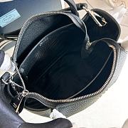 Fortok Prada Logo-embellished Leather Bag Black 1BC145 23x21x10cm - 2