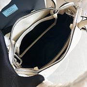 Fortok Prada Logo-embellished Leather Bag White 1BC145 23x21x10cm - 6