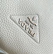 Fortok Prada Logo-embellished Leather Bag White 1BC145 23x21x10cm - 4