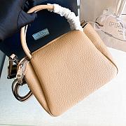 Fortok Prada Logo-embellished Leather Bag Brown 1BC145 23x21x10cm - 3