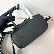 Fortok Prada Leather Top-handle Bag Black 1BB102 24x12x8.5cm - 4