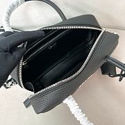 Fortok Prada Leather Top-handle Bag Black 1BB102 24x12x8.5cm - 2