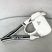 Fortok Prada Leather Top-handle Bag White 1BB102 24x12x8.5cm - 5