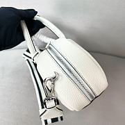 Fortok Prada Leather Top-handle Bag White 1BB102 24x12x8.5cm - 4