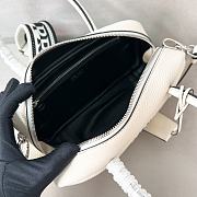 Fortok Prada Leather Top-handle Bag White 1BB102 24x12x8.5cm - 3