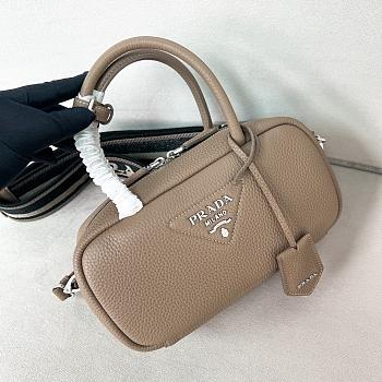 Fortok Prada Leather Top-handle Bag Clay 1BB102 24x12x8.5cm