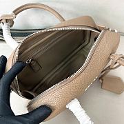 Fortok Prada Leather Top-handle Bag Clay 1BB102 24x12x8.5cm - 4