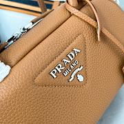 Fortok Prada Leather Top-handle Bag Caramel 1BB102 24x12x8.5cm - 5