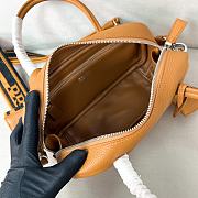 Fortok Prada Leather Top-handle Bag Caramel 1BB102 24x12x8.5cm - 3