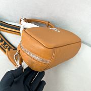 Fortok Prada Leather Top-handle Bag Caramel 1BB102 24x12x8.5cm - 2
