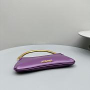 Fortok Jacquemus Le Bisou Mousqueton Shoulder Bag Purple E68878 26x15x2cm - 6