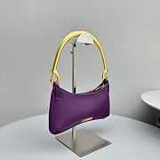 Fortok Jacquemus Le Bisou Mousqueton Shoulder Bag Purple E68878 26x15x2cm - 5