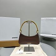 Fortok Jacquemus Le Bisou Mousqueton Shoulder Bag Brown E68878 26x15x2cm - 1