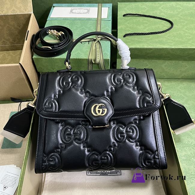 Fortok Gucci GG Matelasse Black Shoulder Bag 25.5x20.5x12.5cm - 1