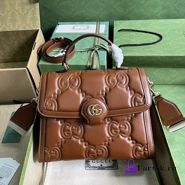 Fortok Gucci GG Matelasse Brown Shoulder Bag 25.5x20.5x12.5cm - 1