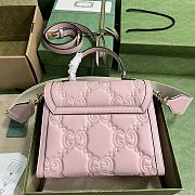 Fortok Gucci GG Matelasse Pink Shoulder Bag 25.5x20.5x12.5cm - 4