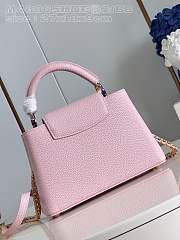 Fortok Louis Vuittion Capucines BB Bag Pink Colorful Chain M48865 27x18x9cm - 4