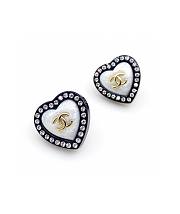 Fortok Chanel Diamond Edge Love Pearl Earrings  - 1