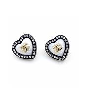 Fortok Chanel Diamond Edge Love Pearl Earrings  - 6