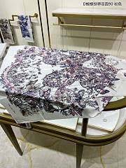 Fortok Dior Butterfly Around the World Square Scarf Purple Silk Twill - 5