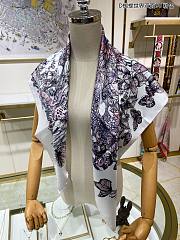 Fortok Dior Butterfly Around the World Square Scarf Purple Silk Twill - 4