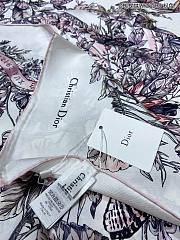Fortok Dior Butterfly Around the World Square Scarf Purple Silk Twill - 3