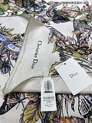 Fortok Dior Butterfly Around the World Square Scarf Multicolor Silk Twill - 6