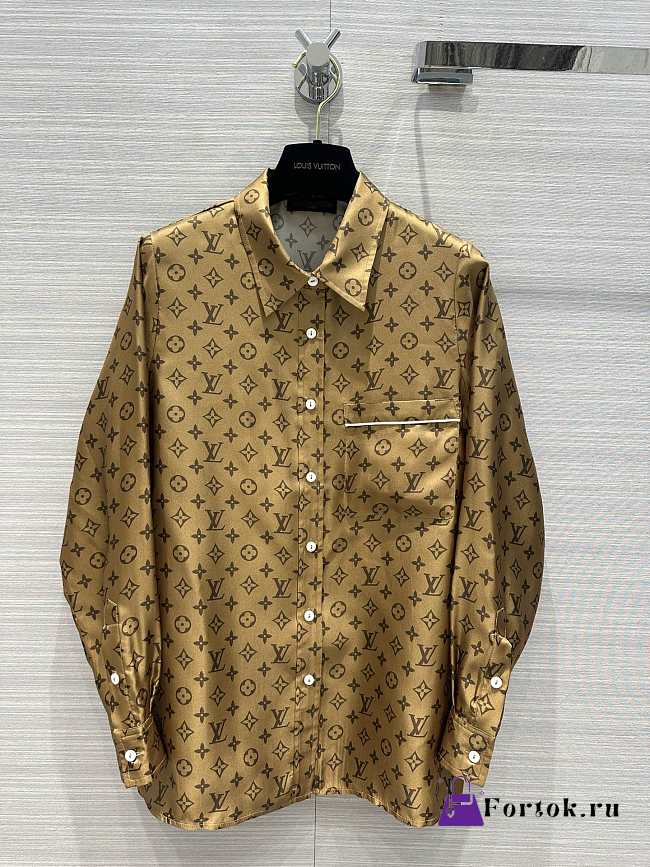Fortok Louis Vuitton Vintage Printed Silk Shirt - 1