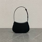 Fortok Celine Tilly Bag In Shiny Calfskin Black 115703 23x13.5x4cm - 2