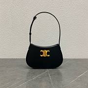 Fortok Celine Tilly Bag In Shiny Calfskin Black 115703 23x13.5x4cm - 1