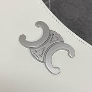 Fortok Celine Tilly Bag In Shiny Calfskin White 115703 23x13.5x4cm - 6
