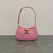 Fortok Celine Tilly Bag In Shiny Calfskin Pink 115703 23x13.5x4cm - 1