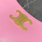 Fortok Celine Tilly Bag In Shiny Calfskin Pink 115703 23x13.5x4cm - 4
