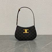Fortok Celine Tilly Bag In Triomphe Canvas And Calfskin Tan 115703 23x13.5x4cm - 1