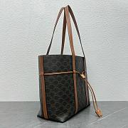 Fortok Celine Cabas Drawstring In Triomphe Canvas And Calfskin Tan 113722 45x34x30cm - 5