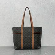 Fortok Celine Cabas Drawstring In Triomphe Canvas And Calfskin Tan 113722 45x34x30cm - 6